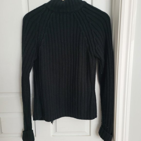 Knit Zip Up Mock Neck Sweater - Picture 2 of 3